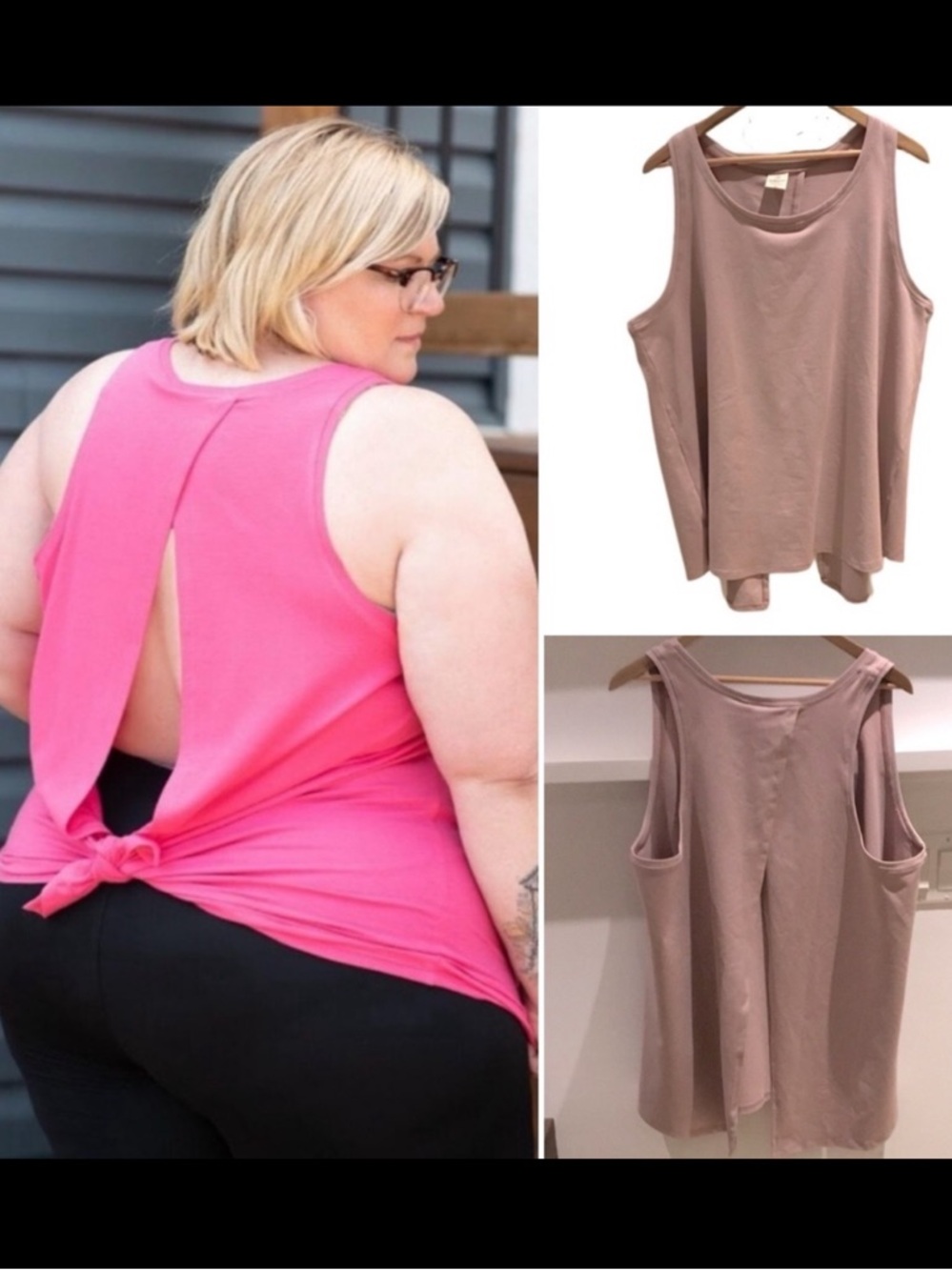 Buttercream Clothing Soft Pink Tie Back Tank